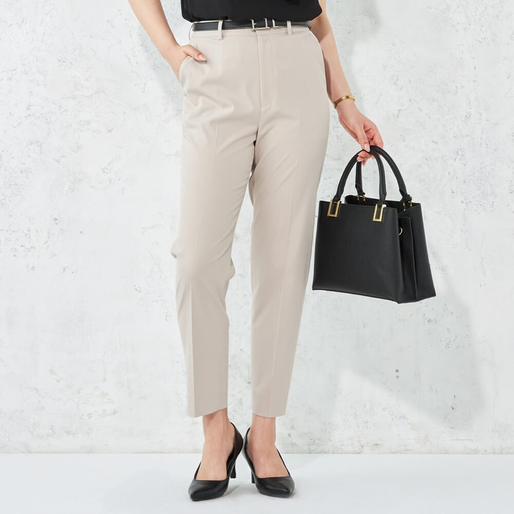 Water-repellent Stretch Cropped Pants - Beige