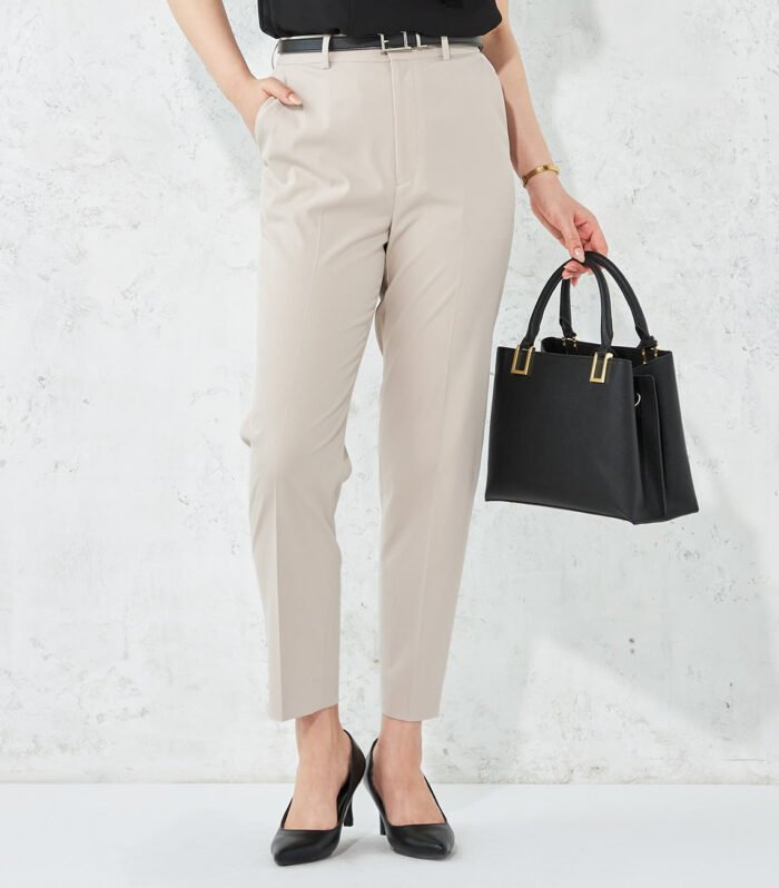 Water-repellent Stretch Cropped Pants - Beige